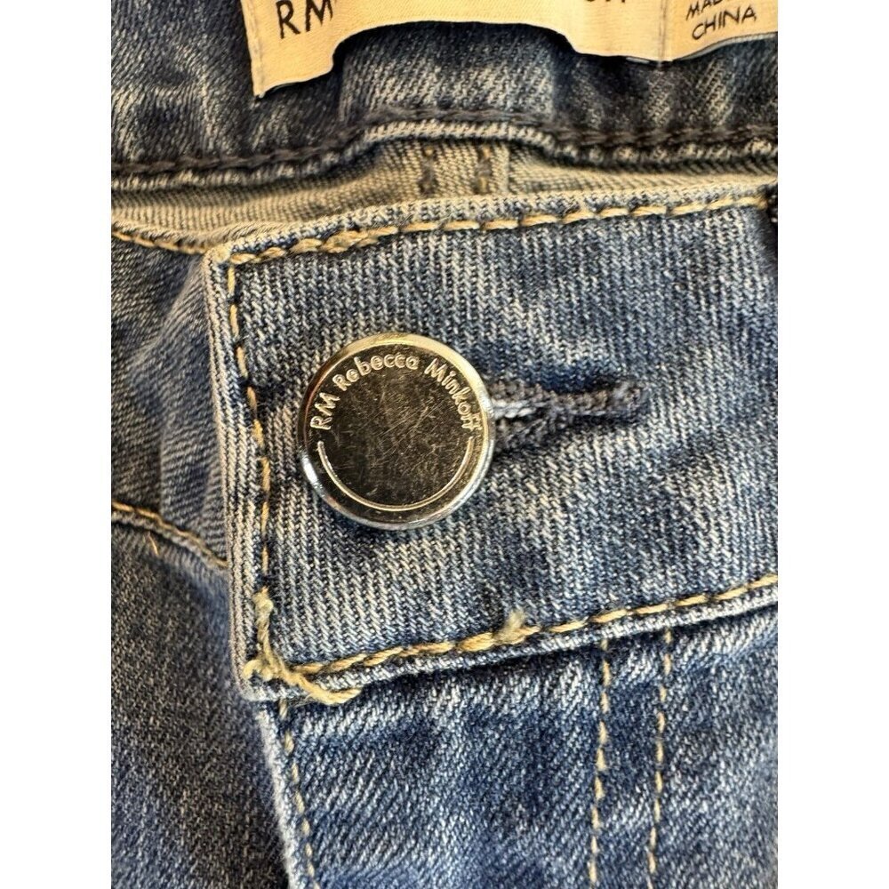 NWT Rebecca Minkoff High Waist Wide Leg Jeans Indigo Size 6P - Picture 5 of 13